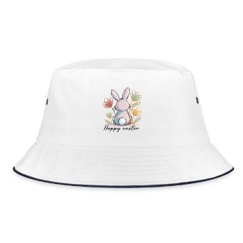 Happy Easter Bunny - Bucket Hat - white/navy - Front