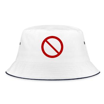 Forbidden T-Shirt Humor Gift - Bucket Hat - white/navy - Front