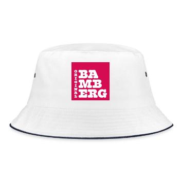 Original Bamberg Retro Font - Bucket Hat - white/navy - Front