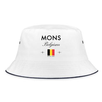 Mons Belgium Coordine le souvenir de voyage - Bob - blanc/marine - Devant