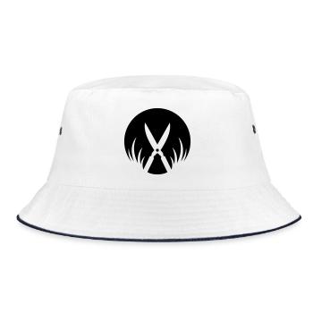 Gardener Hedge Trimmer Gardening - Bucket Hat - white/navy - Front
