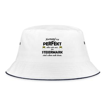 Steiermark - Bucket Hat - Weiß/Navy - Vorne