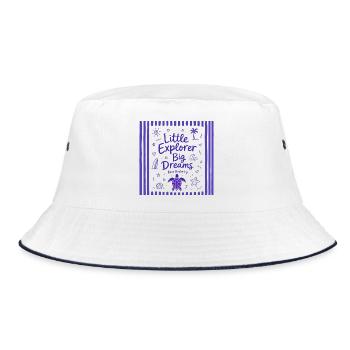 Little Explorer Big Dreams Keep Exploring - Bucket Hat - white/navy - Front
