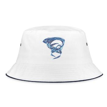 Eisbahnen des Chaos – Strange Attractor - Bucket Hat - white/navy - Front