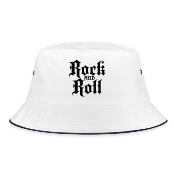 Tatouage gothique rock and roll - Bob - blanc/marine - Devant