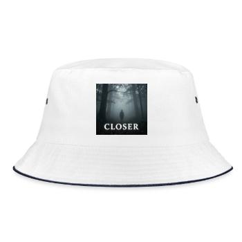 Closer by Mark Noone - Bucket Hat - white/navy - Front