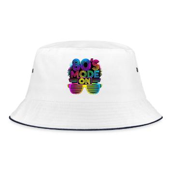 This Is My 80's Costume 80er Jahre - Bucket Hat - Weiß/Navy - Vorne