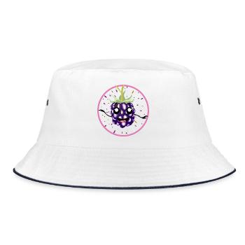 Kawaii Blackberry dans le Cercle Rose - Bob - blanc/marine - Devant