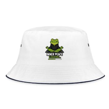 inner peace loading - Bucket Hat - white/navy - Front
