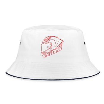 Casque - Bob - blanc/marine - Devant