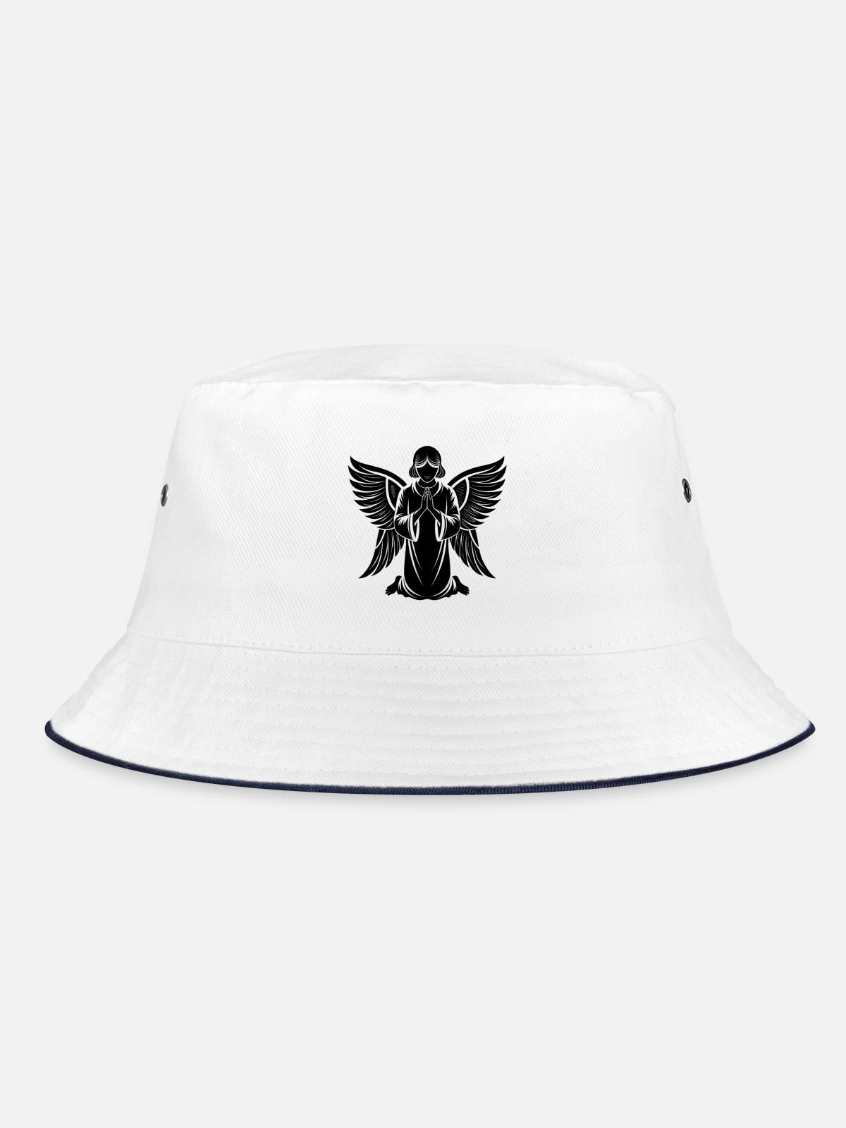 Engel - Bucket Hat - Weiß/Navy - Vorne