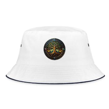 Fantasy Tree of Light - Bucket Hat - white/navy - Front