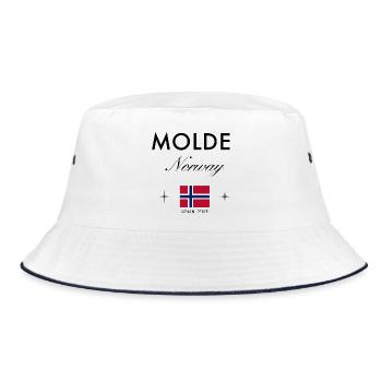 Molde Norway Coordinates Souvenir de voyage - Bob - blanc/marine - Devant
