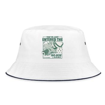 Pickleball - you've just entered the no-win zone. - Bucket Hat - white/navy - Front