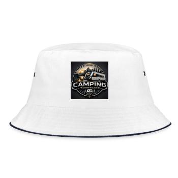 New camper“s - Bucket Hat - Weiß/Navy - Vorne