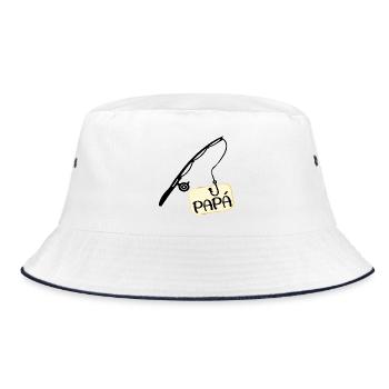 Spanish fisherman, Dad - Bucket Hat - white/navy - Front