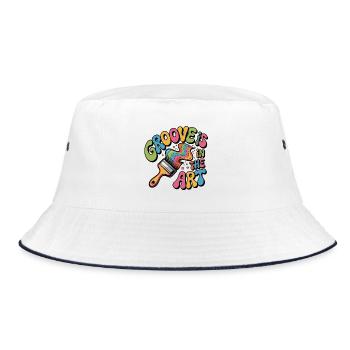 Groove is in the Art - Bucket Hat - white/navy - Front