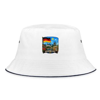 Autocollant du patrimoine des monuments nationaux allemands - Bob - blanc/marine - Devant