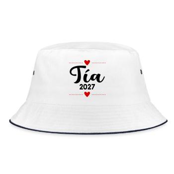 Spanish Aunt 2027 - Bucket Hat - white/navy - Front