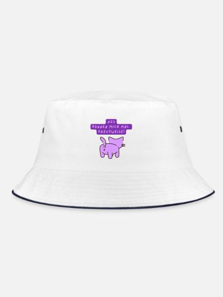 NZS können mich mal kreuzweise! - Bucket Hat - Weiß/Navy