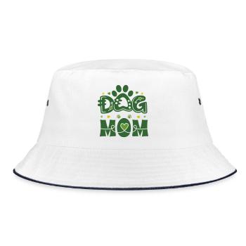 Dog Mom – Modern Pet Pride 🐾 - Bucket Hat - white/navy - Front