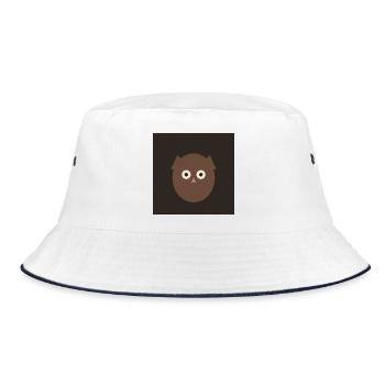 Hibou Minimaliste sur Noir - Bob - blanc/marine - Devant