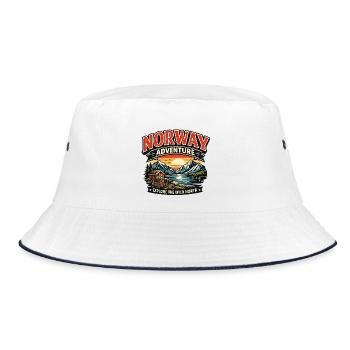 Norway Adventure North - Bucket Hat - white/navy - Front