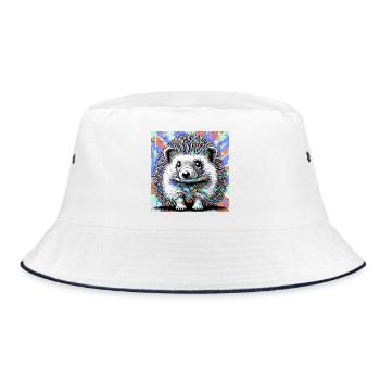 Igel - Bucket Hat - Weiß/Navy - Vorne