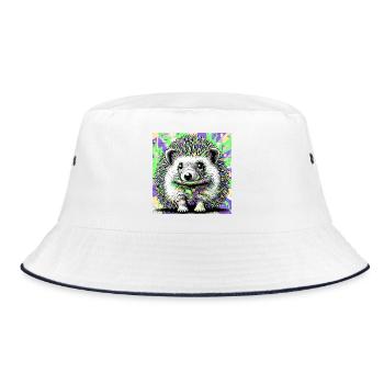 Igel - Bucket Hat - Weiß/Navy - Vorne