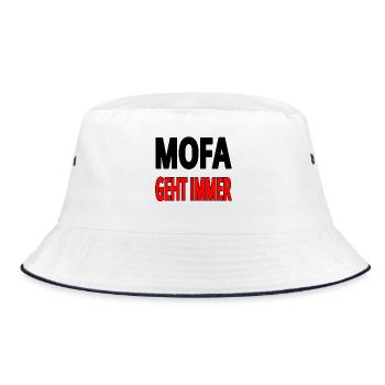 Mofa - Bucket Hat - Weiß/Navy - Vorne