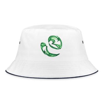 Dance of the Algae – Chaos Art - Bucket Hat - white/navy - Front