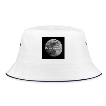 Lunar work in execution X - Bucket Hat - white/navy - Front