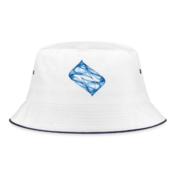 Dynamic Track - Blue - Chaos Art - Bucket Hat - white/navy - Front