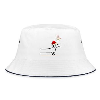 Teckel Chien de Noël - Bob - blanc/marine - Devant