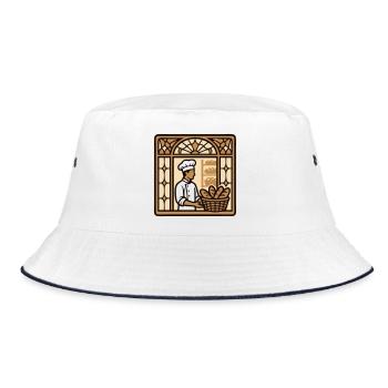 Baeckerei Shop Window Logo - Bucket Hat - white/navy - Front