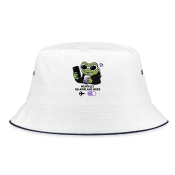 Lunettes de soleil esthétiques Gen Z Frog Boba Kawaii Drôle - Bob - blanc/marine - Devant