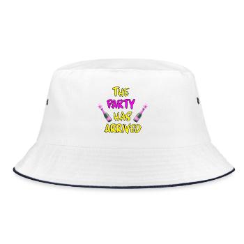 THE PARTY HAS ARRIVED, CAN GO MOUSE - Bucket Hat - white/navy - Front
