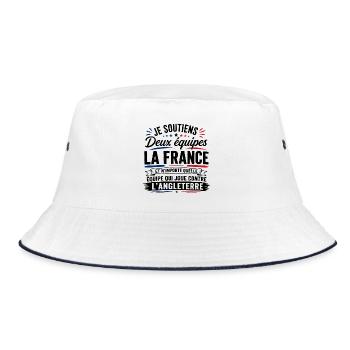 Je Soutiens Deux équipes la France - Bob - blanc/marine - Devant