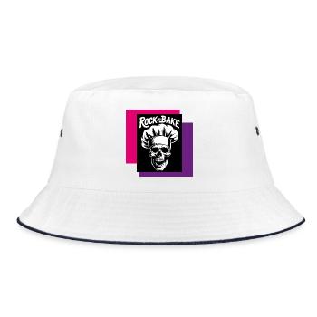 Rock and Bake Skull Chef - Bucket Hat - white/navy - Front