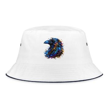 Midnight Messenger - Bucket Hat - Weiß/Navy - Vorne