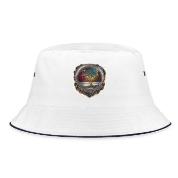 Cosmic Tree and Galactic Visions - Bucket Hat - white/navy - Front