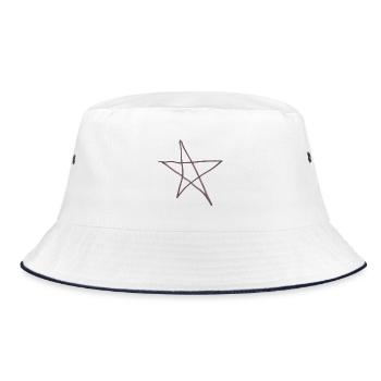 DEIN LICHT - Bucket Hat - Weiß/Navy - Vorne