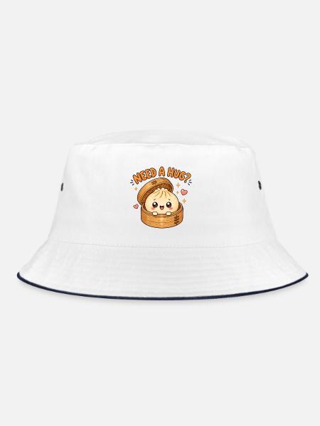 Need a Hug Kawaii Dumpling - Bucket Hat - Weiß/Navy
