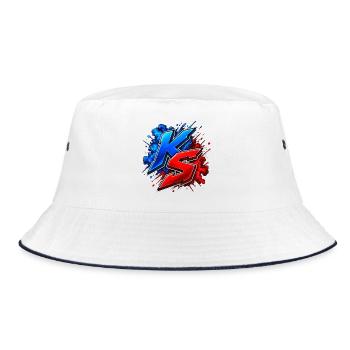 Kyzin und Shadow Gaming - Bucket Hat - Weiß/Navy - Vorne