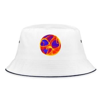 Lebensbaum Dreifaltigkeit - Bucket Hat - Weiß/Navy - Vorne