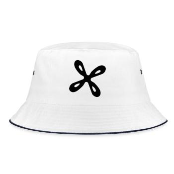 Propeller - Bucket Hat - Weiß/Navy - Vorne