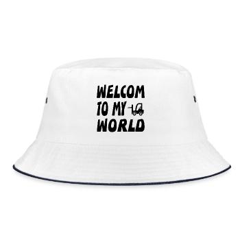 Gabelstapler - Bucket Hat - Weiß/Navy - Vorne