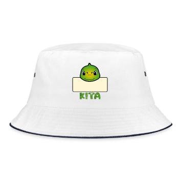 Kindertagesstätte Kitakind Dinosaurier - Bucket Hat - Weiß/Navy - Vorne