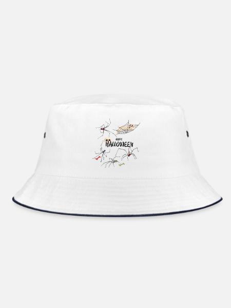 Happy Halloween - Bucket Hat - Weiß/Navy