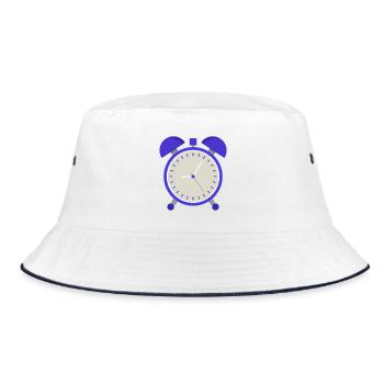 Wecker - Bucket Hat - Weiß/Navy - Vorne